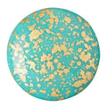 Cabochon par Puca® - Opaque Green Turquoise Splash 25 mm, 1 styck Les perles par Puca® - Paris