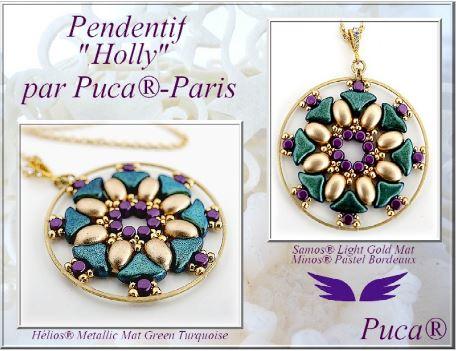 Mönster Hänge Pendant - Holly Les perles par Puca® - Paris