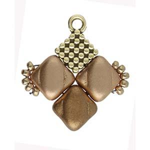 Cymbal Element - Fero Antique Brass Plated 2-pack Beadsmith