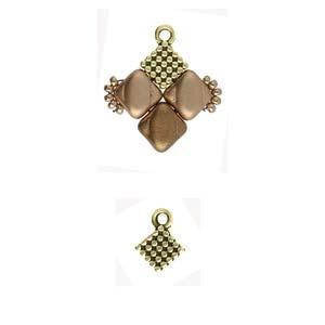 Cymbal Element - Fero Antique Brass Plated 2-pack Beadsmith