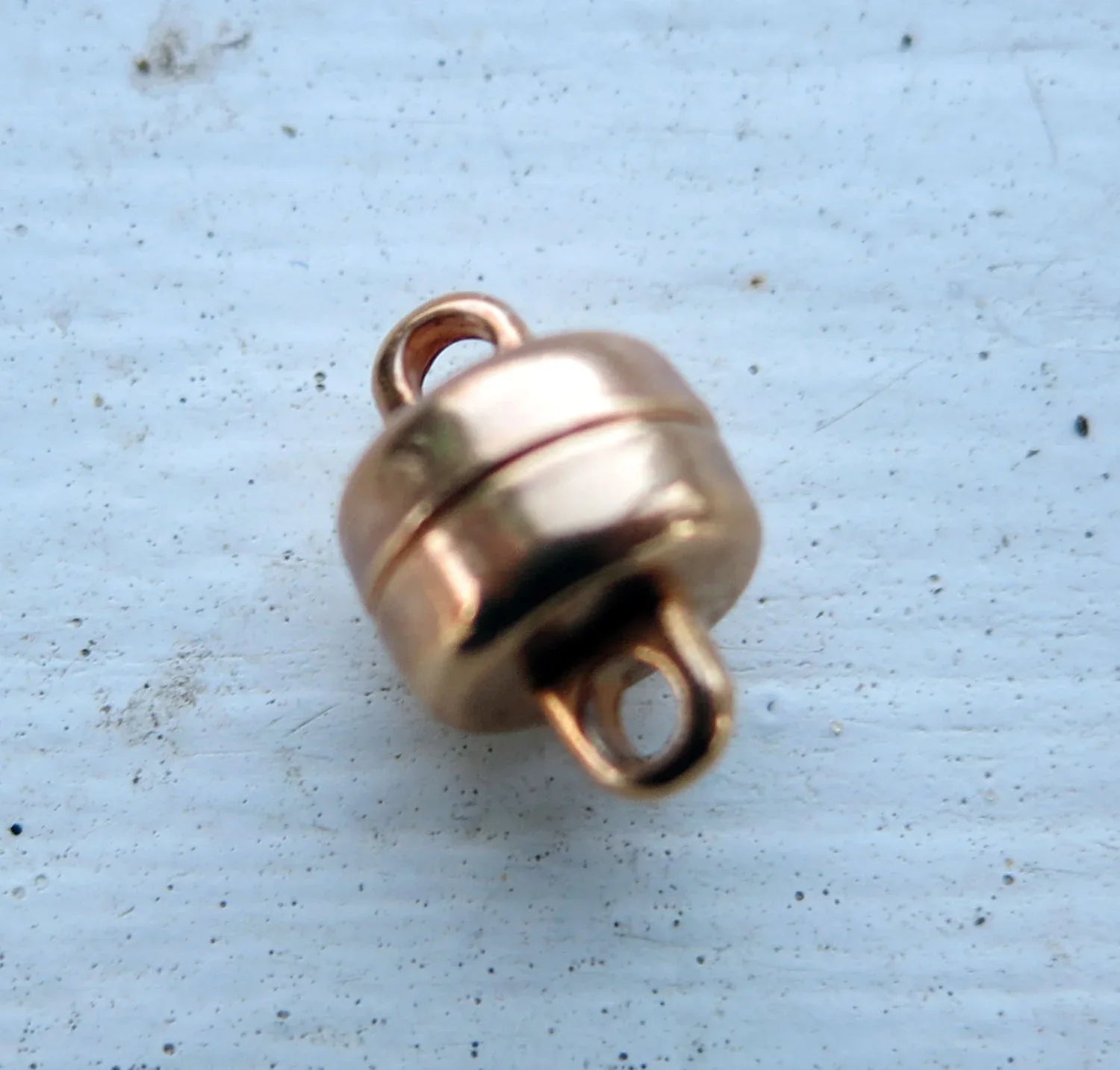 Magnetlås Roséguldfärgad - Enkel Platt Rund 6,5x5,3mm 1 styck Grekisk Metall