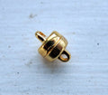 Magnetlås Guldfärgad - Enkel Platt Rund 6,5x5,3mm, 1 styck Grekisk Metall