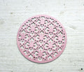 Connector / Hänge Rosa - Mandala med blommor 30mm 1 styck Grekisk Metall