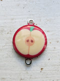 Connector Silverfärgad - Emaljerad Äpple 1 styck Grekisk Metall