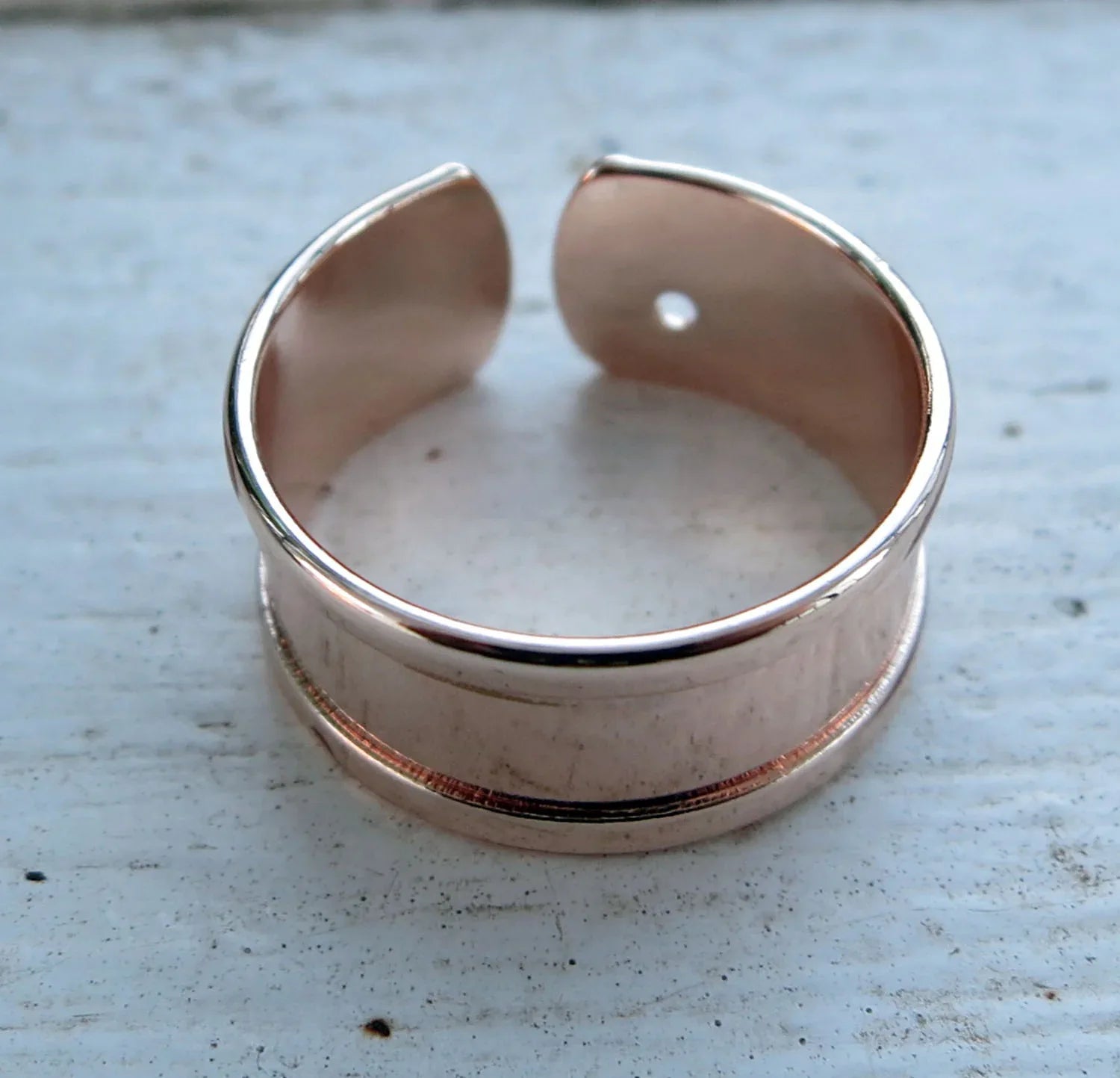 Ringstomme Roséguldfärgad - för breda band 5mm 1 styck Grekisk Metall