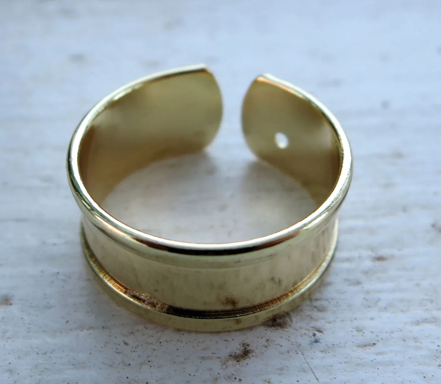 Ringstomme Guldfärgad - För breda band 5mm 1 styck Grekisk Metall