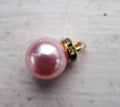Hänge Akryl - Pärla med Strassrondell Rosa 10mm 1 styck Grekisk Metall