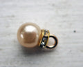 Hänge Akryl - Pärla med Strassrondell Champagne 8mm 1 styck Grekisk Metall
