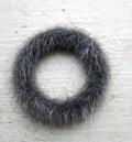 Hänge Ring - Fuskpäls Grå 27mm 1 styck Grekisk Metall