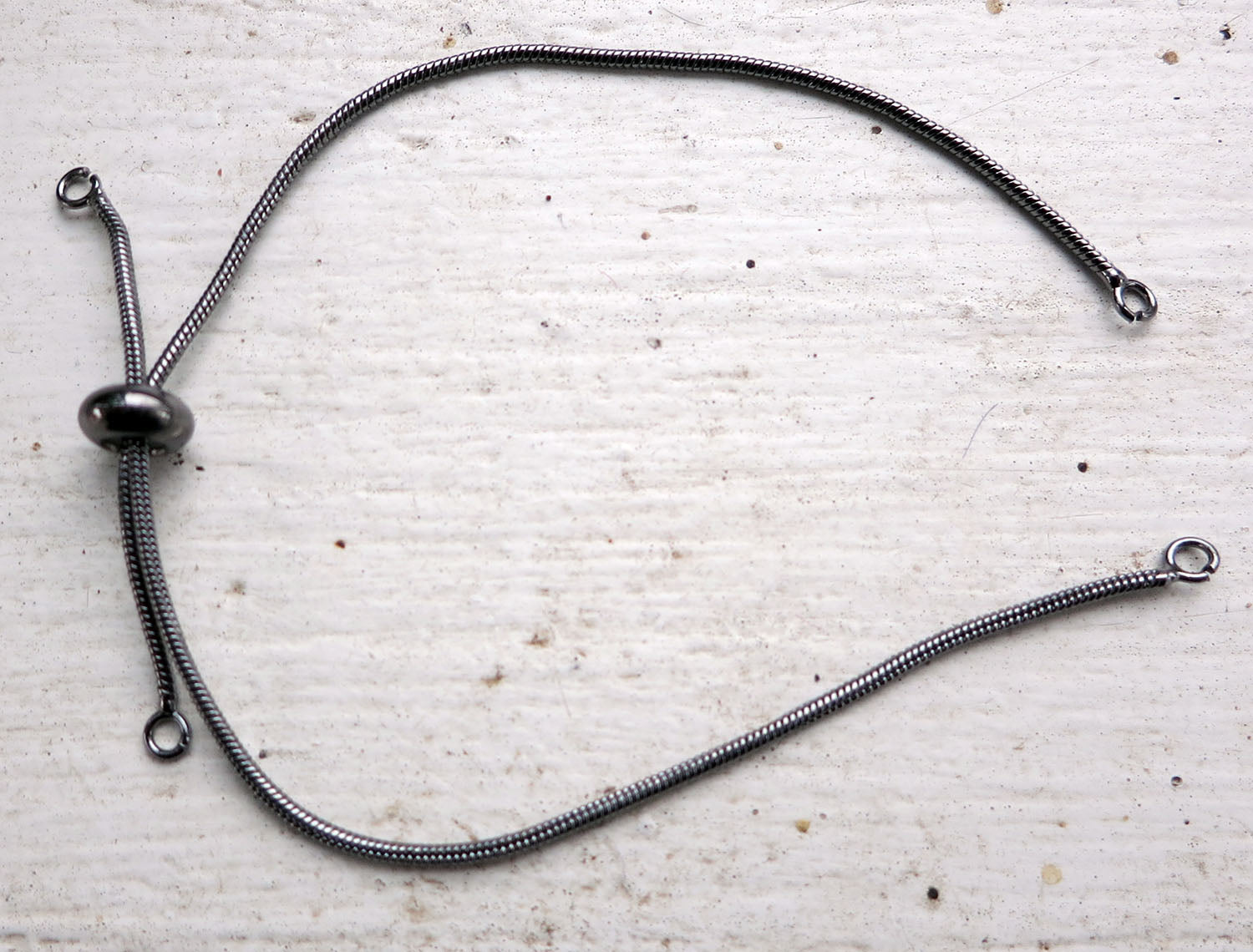 Armbandsstomme Gunmetalfärgad - Kedja rund 1 styck Grekisk Metall