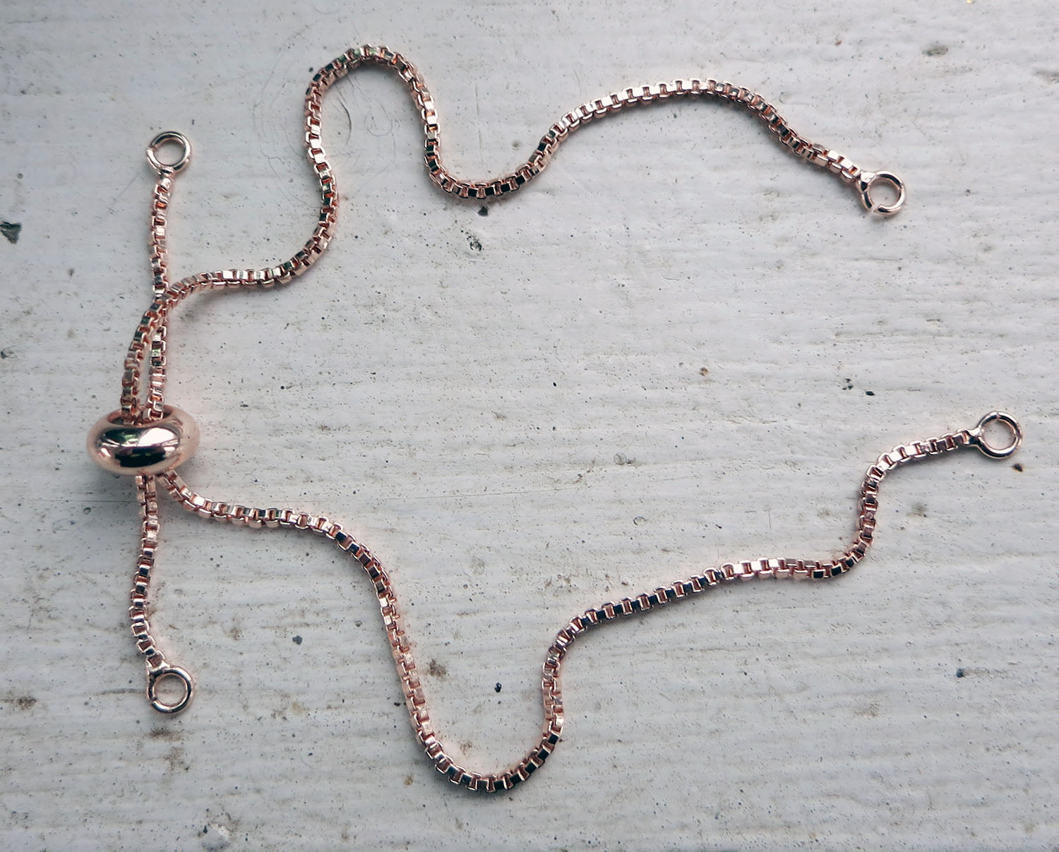 Armbandsstomme Roséguldfärgad - Kedja fyrkantig 1 styck Grekisk Metall