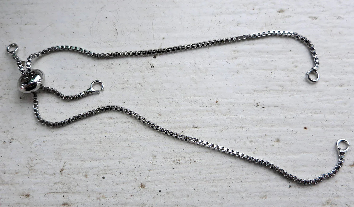 Armbandsstomme Silverfärgad - Kedja fyrkantig 1 styck Grekisk Metall