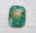 Cabochon av resin - Facetterad Rektangulär Emerald 20x15mm 1 styck Hilmas Pyssel
