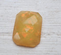 Cabochon av Resin - Facetterad Rektangulär Gul 20x15mm 1 styck Hilmas Pyssel
