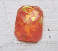Cabochon av Resin - Facetterad Rektangulär Orange 20x15mm 1 styck Hilmas Pyssel