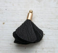 Tofs Tyg - Ros Svart 20mm, 1 Styck Grekisk Metall
