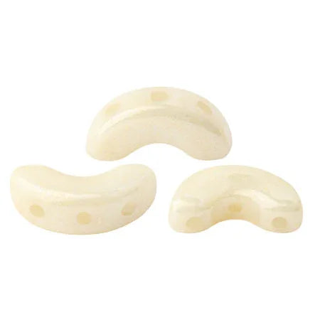 Arcos® par Puca® - Opaque Ivory Ceramic Look, 10 gram Les perles par Puca® - Paris