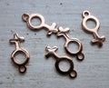 Berlock roséguldfärgad - Symbol Kvinna 14x8mm 5-pack Grekisk Metall