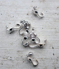 Knutgömma ljustsilverfärgad - 3mm, 10-pack Grekisk Metall