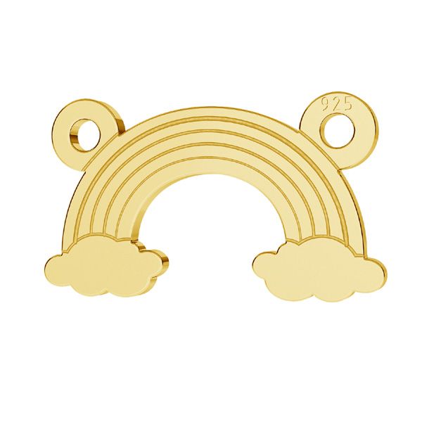 Connector 925 Silver 24K Gold - Regnbåge 13mm 1 styck Hilmas Pyssel