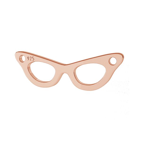 Connector 925 Silver 18K Rose Gold - Glasögon 16mm 1 styck Hilmas Pyssel