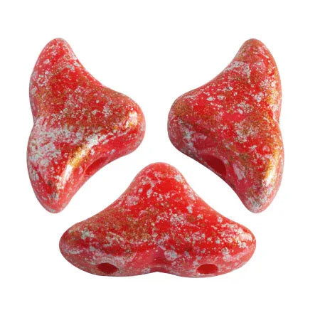 Hélios® par Puca® - Opaque Coral Red Tweedy, 10 gram Les perles par Puca® - Paris