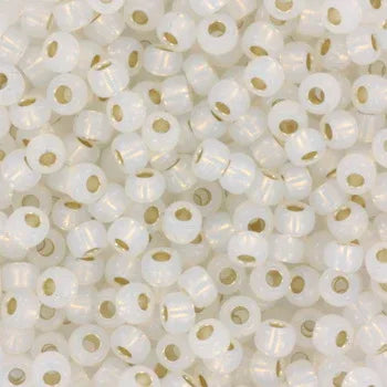Miyuki Seed Beads - Gilt Lined Opal 8/0 - 10 Gram Miyuki