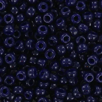 Miyuki Seed Beads - Duracoat Opaque Dark Navy Blue 8/0, 10 Gram Miyuki