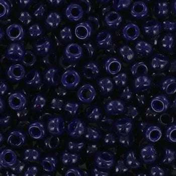 Miyuki Seed Beads - Duracoat Opaque Dark Navy Blue 8/0, 10 Gram Miyuki