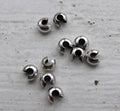 Klämtäckare i antik silverfärg - 3 mm 10-pack Grekisk Metall