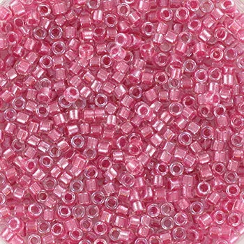 Miyuki Delica - Sparkling Peony Pink lined Crystal 11/0, 5 gram Miyuki