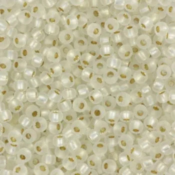 Miyuki Seed Beads - Silverlined Matte Crystal 11/0, 10 gram Miyuki