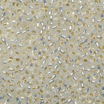 Miyuki Seed Beads - Gilt Lined White Opal 15/0, 10 gram Miyuki