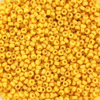 Miyuki Seed Beads - Duracoat Opaque Banana 15/0, 10 gram Miyuki