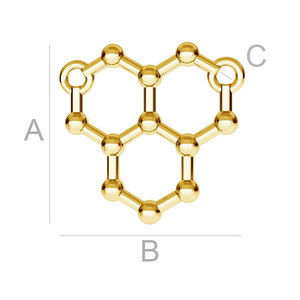 Connector 925 Silver 24K Gold - Is / H2O Hilmas Pyssel