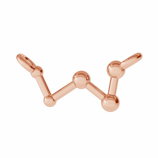 Connector 925 Silver 18K Rose Gold - Cassiopeja 1 styck Hilmas Pyssel