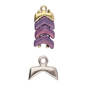 Cymbal Element - Koutalas Antique Silver Plated 2-pack Beadsmith