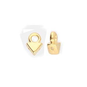 Cymbal Element - Agali 24k Gold Plated 2-pack Beadsmith