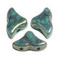 Hélios® par Puca® - Opaque Green Turquoise Bronze, 10 gram Les perles par Puca® - Paris