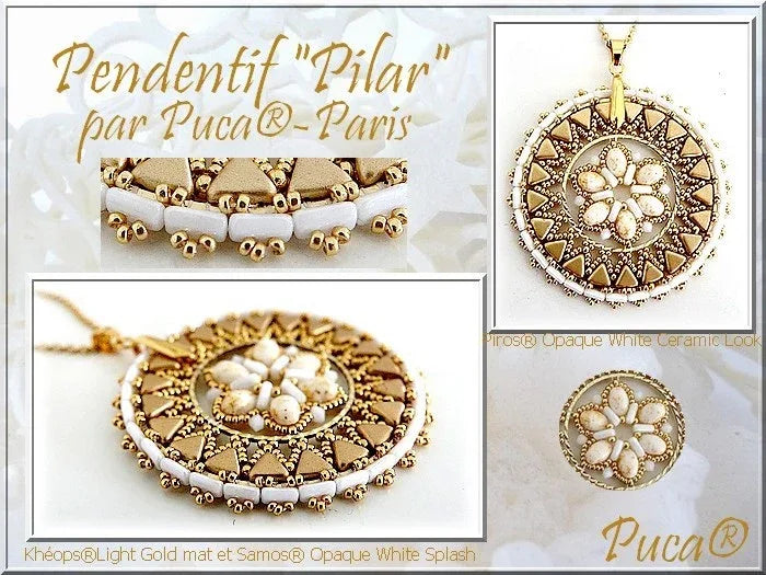 Mönster Hänge Pendant - Pilar Les perles par Puca® - Paris