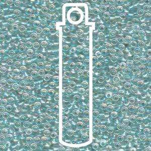 Miyuki Seed Beads - Lined Light Seafoam AB 11/0, 24 gram Miyuki