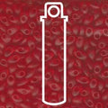 Miyuki Long Magatama - Matt Transparent Red Orange 4x7mm Miyuki