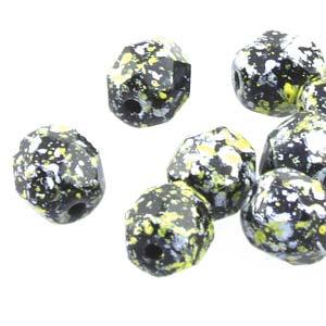 Tjeckiska Firepolish - Tweedy Gold 8mm, 1 sträng Hilmas Pyssel