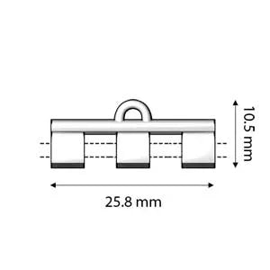 Cymbal Element - Piperi III Antique Brass Plated 2-pack Beadsmith