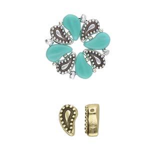 Cymbal Element - Aylia Antique Brass Plated 2-pack Beadsmith