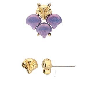 Cymbal Element Örhänge - Limani 24K Gold Plated 2-pack Beadsmith