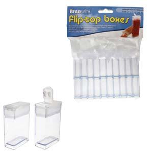 Pärlförvaring - Flip top ask 3,8 x 2,5 cm 20-pack Beadsmith