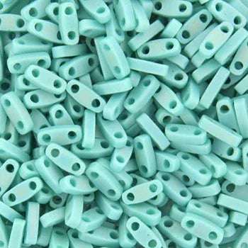Miyuki Quarter Tila - Matte Opaque Turquoise AB 5x1,2mm Miyuki