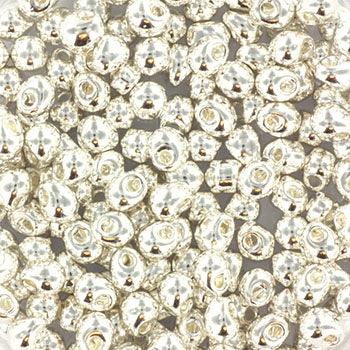 Miyuki Drop - Bright Sterling Plated 3,4mm, 10 gram Miyuki