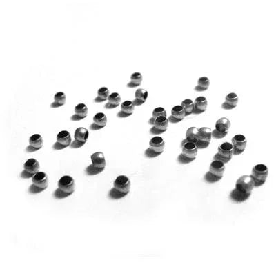 Klämpärlor - Silverpläterade 2mm ca 50 st Grekisk Metall